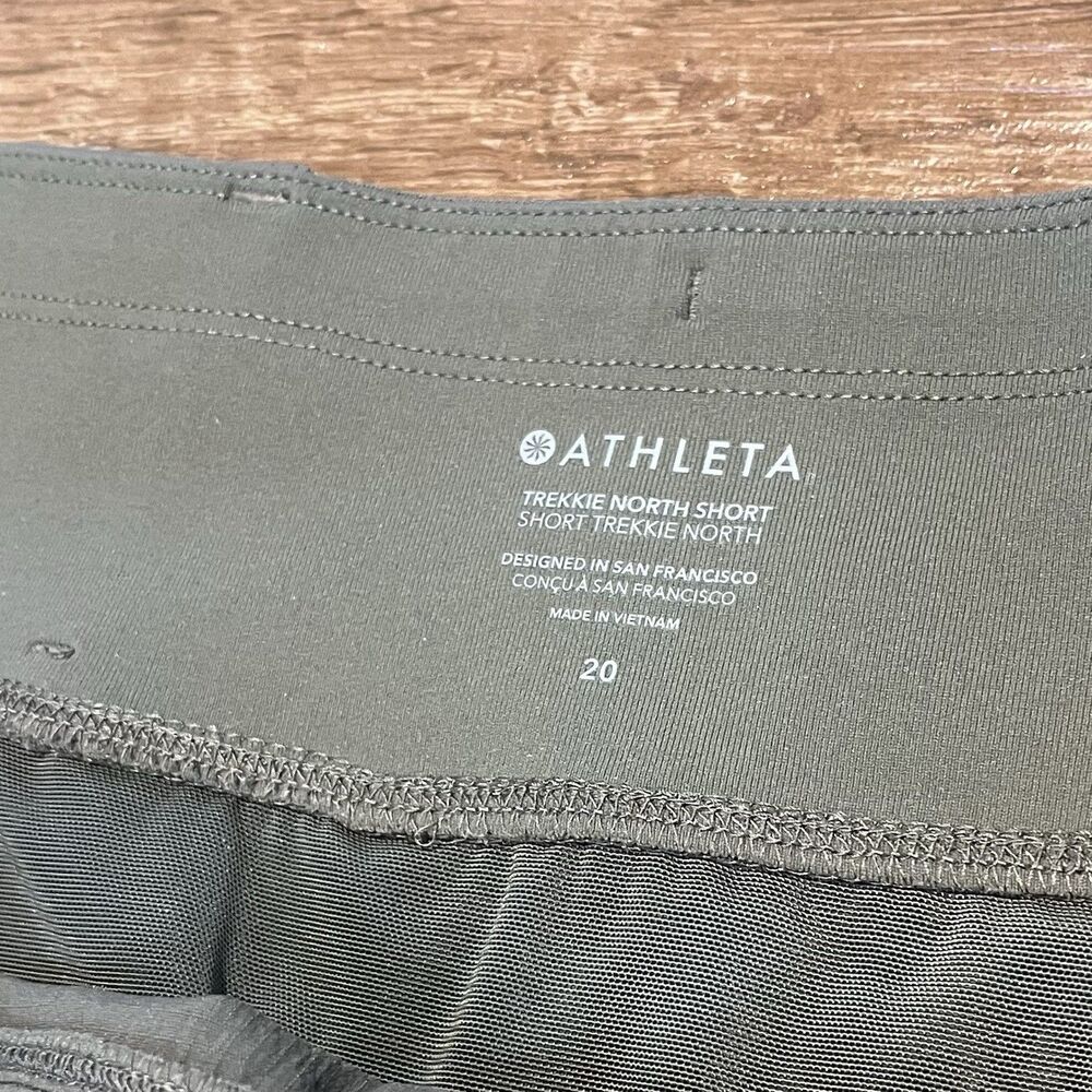 Athleta Womens Size 20 Olive Green Trekkie North Pull On Nylon Stretch Shorts - Picture 8 of 11